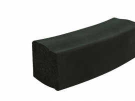 35x35mm Black Rubber Spongy Trim - 20346